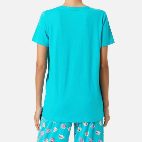 UE Short Sleeve Scoop Neck PJ Tee - Scuba Blue - Picture 2 of 3